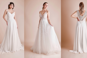 Vestido de novia bordado blanco mika herrera